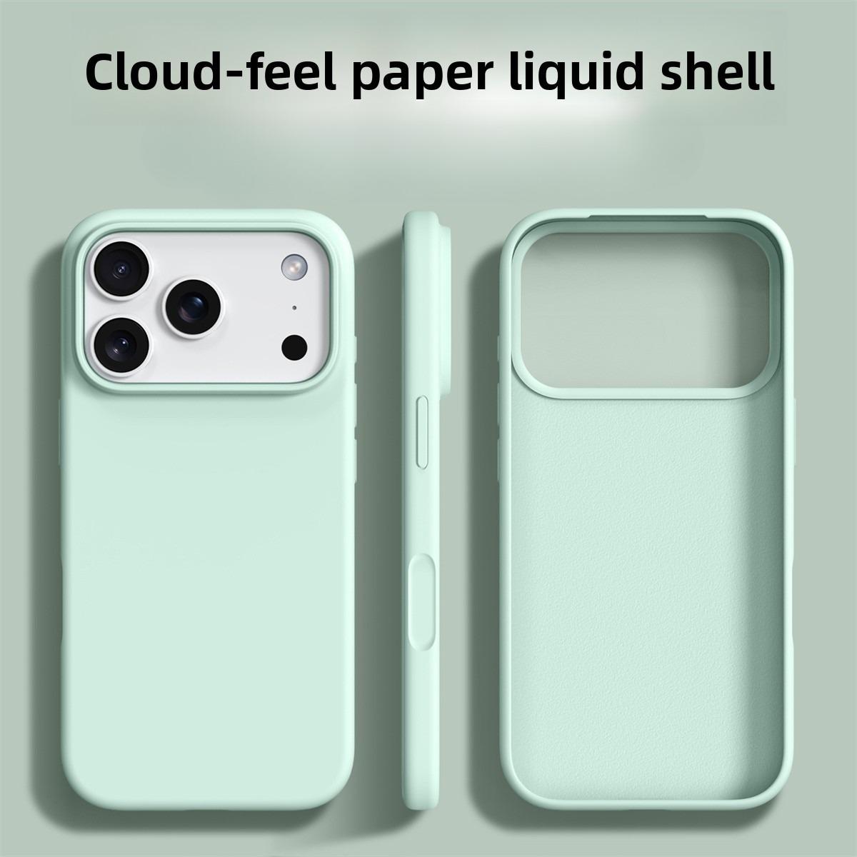 

Liquid Silicone Phone Case Soft Bumper Protection Cover for Apple IPhone Air 16E 16 15 14 13 17 Pro Max Funda Cases iPhone 15 зелёный