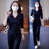 Casual Sportswear Set - Women's Spring-autumn Fashionable and Stylish Loose-fitting Hoodie and Straight-leg Pants Set