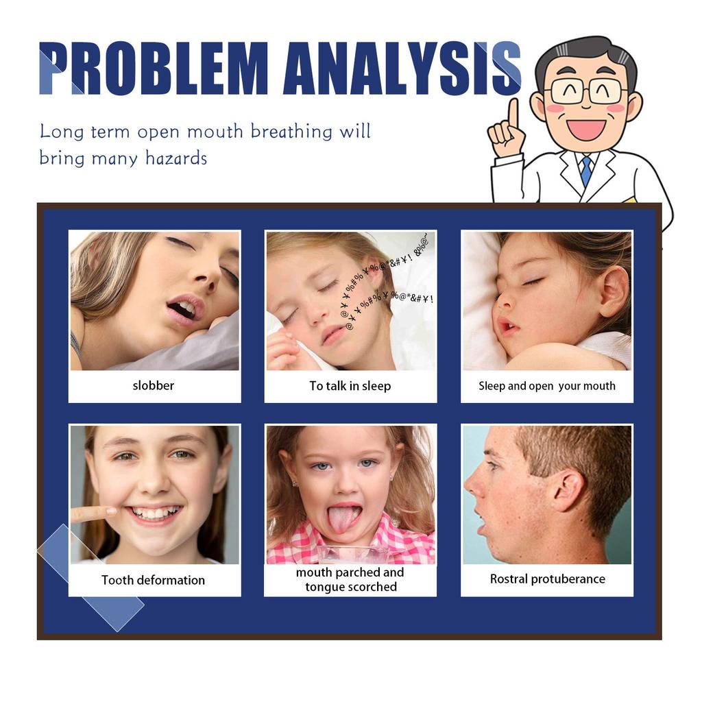 Bandă Adezivă pentru Somn pe Gură pentru Respirație Nazală Blândă Fizică Hipoalergenică Ajutoare pentru Somn Bandă pentru Gură 9M