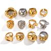 Jieding 18K Gold Stainless Steel Luxury Titanium Ring for Women