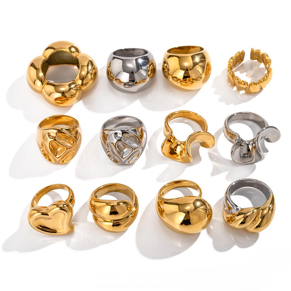 Jieding 18K Gold Stainless Steel Luxury Titanium Ring for Women