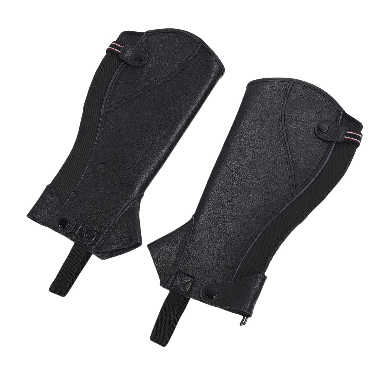 

1 Pair Horse Riding Half Chaps Stylish Comfortable Cow Leather Zip Up Equestrian Half Chaps for Adult