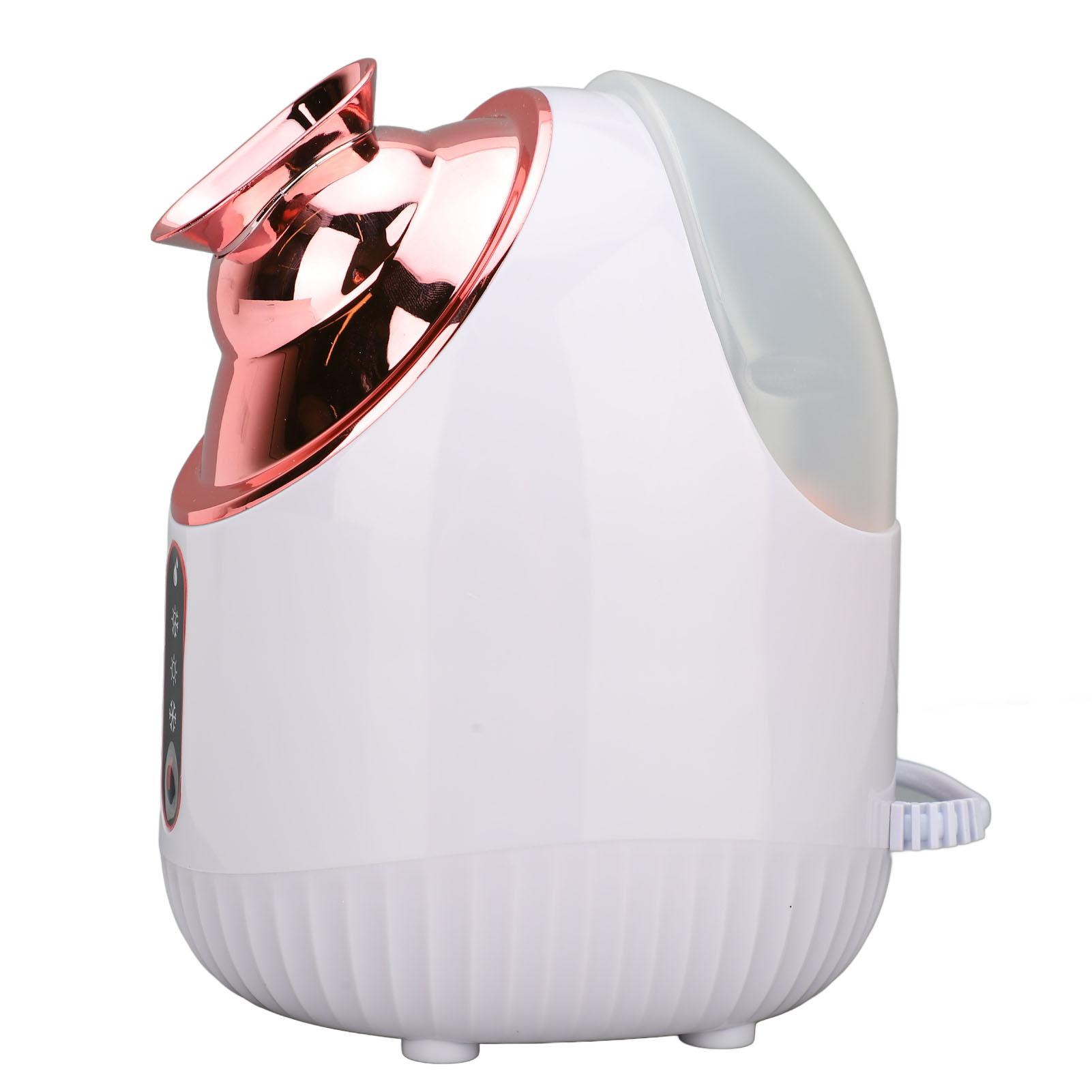 

Паровая машина для лица Холодный горячий мелкодисперсный туман сужает поры Глубоко увлажняющее паровое устройство для пропаривания вилка из США US Plug белый