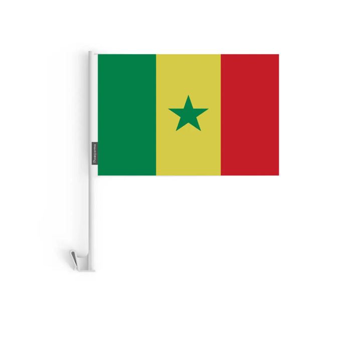 Drapeau - Sénégal - 10 pièces - 14 x 21 cm - Polyester - Impression recto/verso