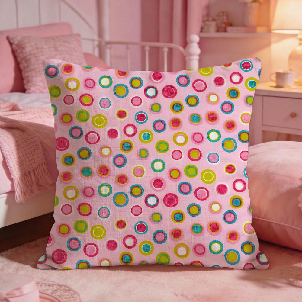 Patternpolka dotS Cushion Cover Premium Comfort Reversible Pillow Cove Two in One Design for Any Room Car Interior