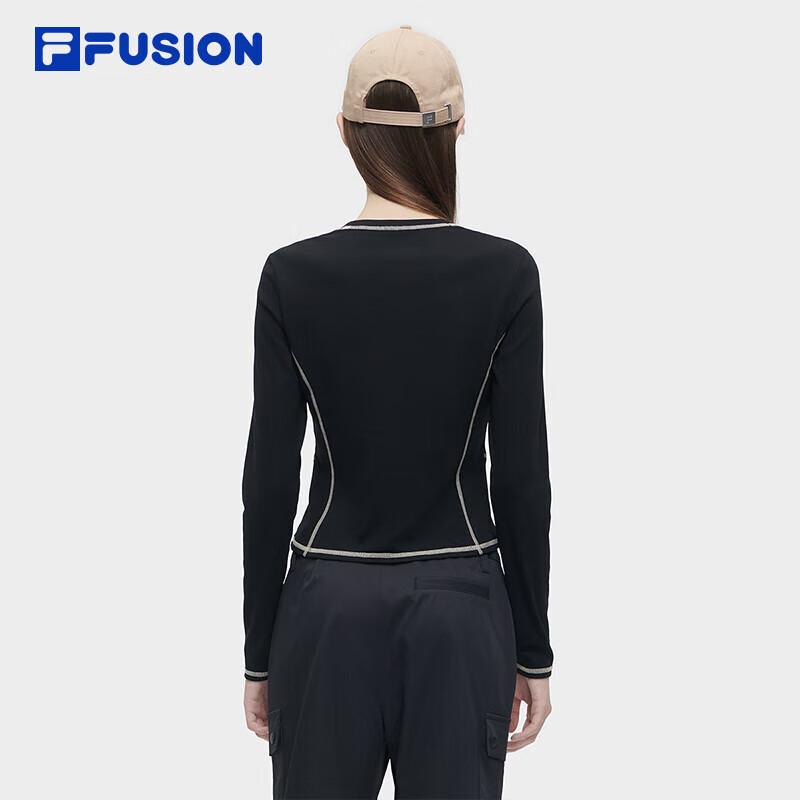 FILA FUSION Women's Contrast Stitch Long Sleeve Knit Top