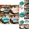 Crown Seat Plush Cushion Chair Pad Fur Home Office Waist Lumbar Pillow Soft Warm