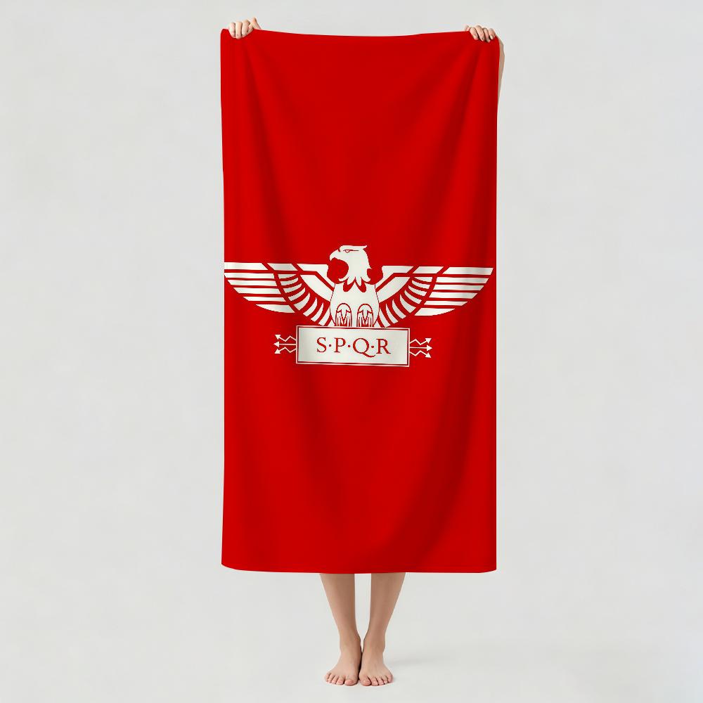 Fashion print SPQR Towel Drying Bath Towel Applicable To Light Swimming Camping Yoga Beach Out
