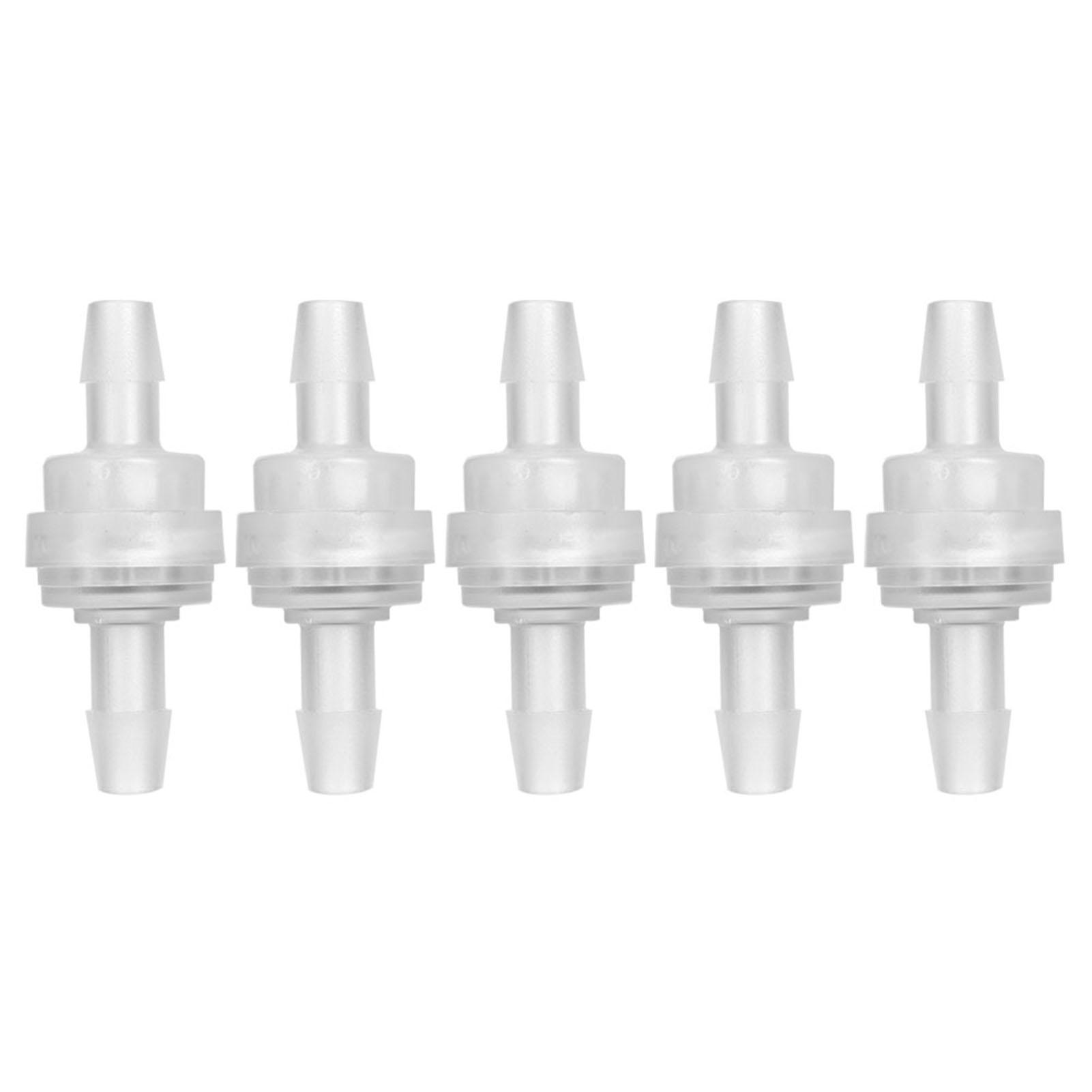 

5PCS Plastic Check Valve Non Return One Way Valve for Water Treatment(6mm )