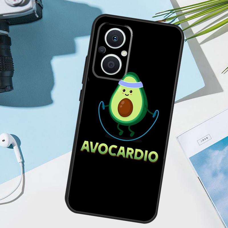 Niedliche Cartoon-Avocado Fitness Hülle Für OPPO Reno 13 F 10 11 12 14 Pro 11F 12F 14F 7 8 Lite OPPO Find X9 X8 X5 X6 Pro Hülle