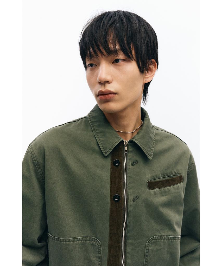 Intempomood Mechanic Button Detail Jacket_Khaki