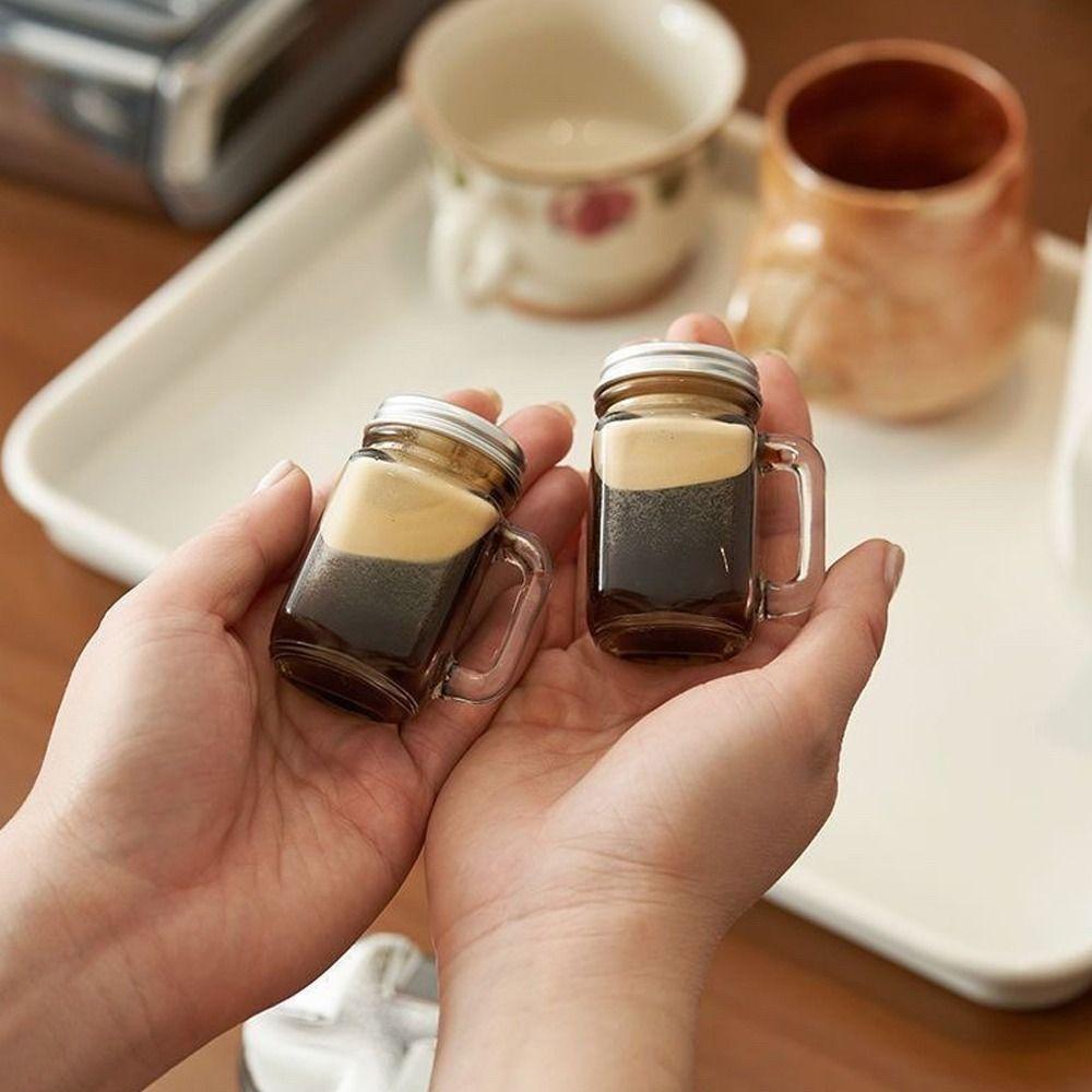 120ml Storage Glass Bottle Leakproof Coffee Milk Juice Bottle Home Party Bar