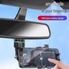 Car Rearview Mirror Phone Holder with 360° Rotation and One-Click Lock