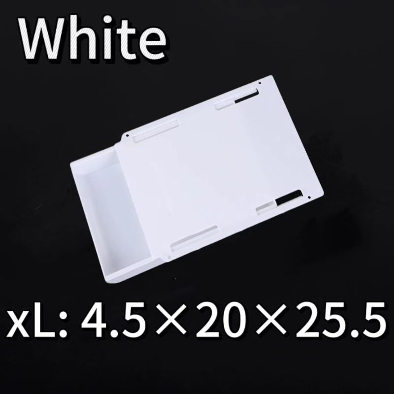 Versteckte Aufbewahrungsbox Schreibtisch-Aufbewahrungsschublade Selbstklebender Tischaufbewahrungshalter aus Kunststoff Einfache Kleinigkeiten Kosmetik Schreibwaren-Organizer