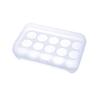 15 Grid Egg Storage Box Egg Box Tray with Lid Drawer Egg Carton PP Cases Refrigerator Cases Compartment Storage Egg Rack Support