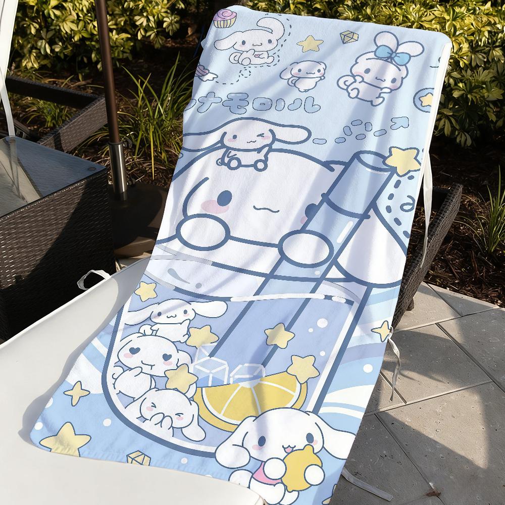Sa C-Cinnamoroll cute Towel Quick Drying Beach Towels Are Suitable For Swimming Pools Camping Yoga And The Gym