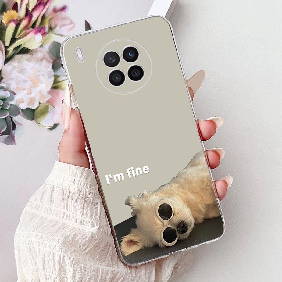 

For Honor 50 Lite Case NTN-LX1 Cute Cat Luxury Painted Cover Soft Slim Silicone Phone Case For Huawei Nova 8i Nova8i Fundas Bags Huawei Nova 8i