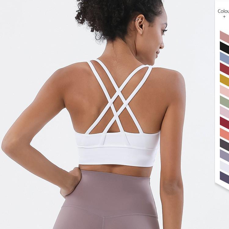 

LULU Double-Sided Cross Back Shockproof Sports Bra Large