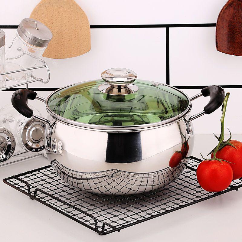 Extra Thick Large Capacity Stainless Steel Soup and Stew Pot for Induction Cookers