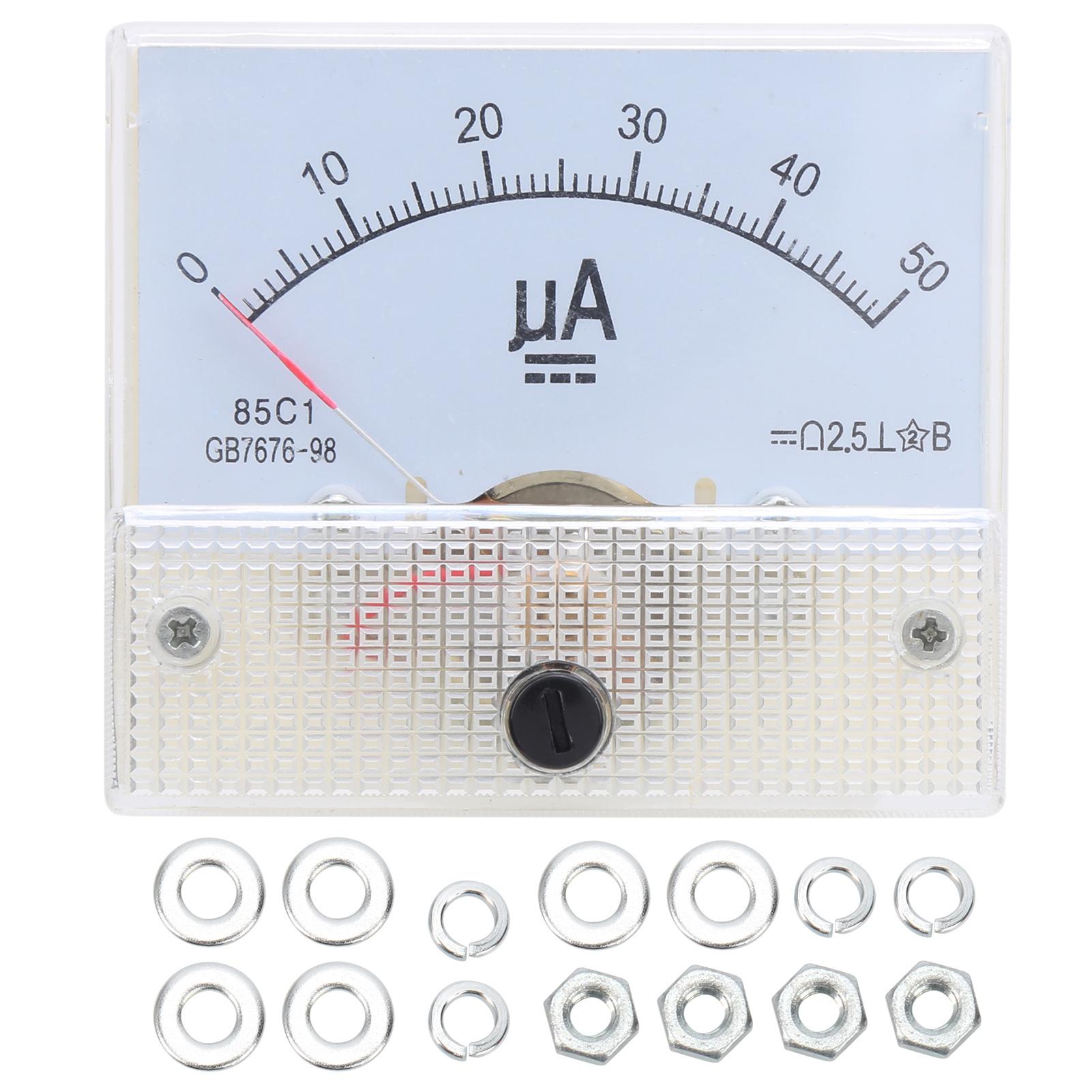 

85C1 DC050UA Pointer DC Ammeter Head Ampere Meter Line Circuit Measuring Device