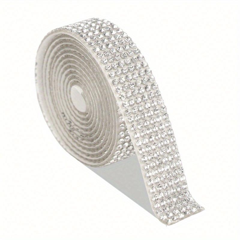 1 Yard 6 Rows of Crystal Rhinestone Strips - Self-Adhesive, Sparkling Stickers, Suitable for DIY Art, Crafts, Wedding and Holiday Party Decoration