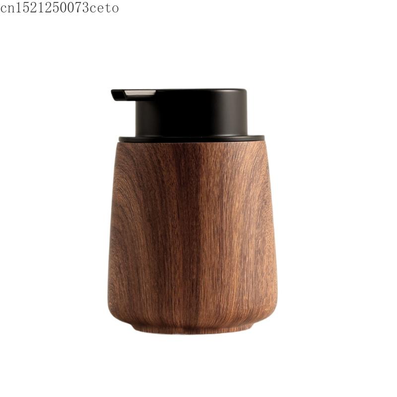 

Walnut Wood Grain Hand Soap Foaming Bottle Shampoo Dispenser Pressure Type Foam Bottle Kitchen Accessories Bathroom Decoration коричневий