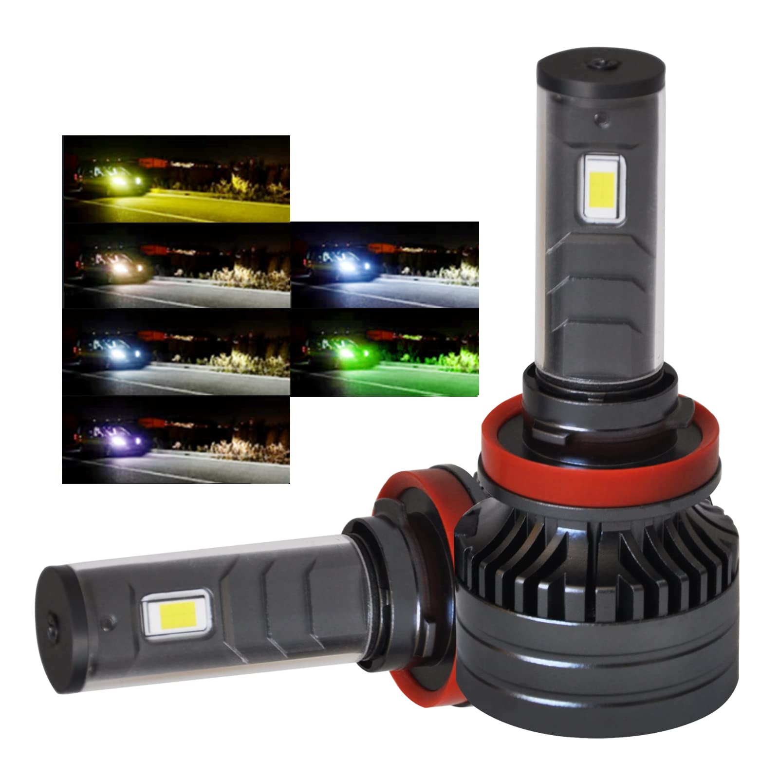 

H4 hilo High Brightness LED Headlight, Angle Adjustable, Compatible with New Standard Vehicle Inspection, жёлтый
