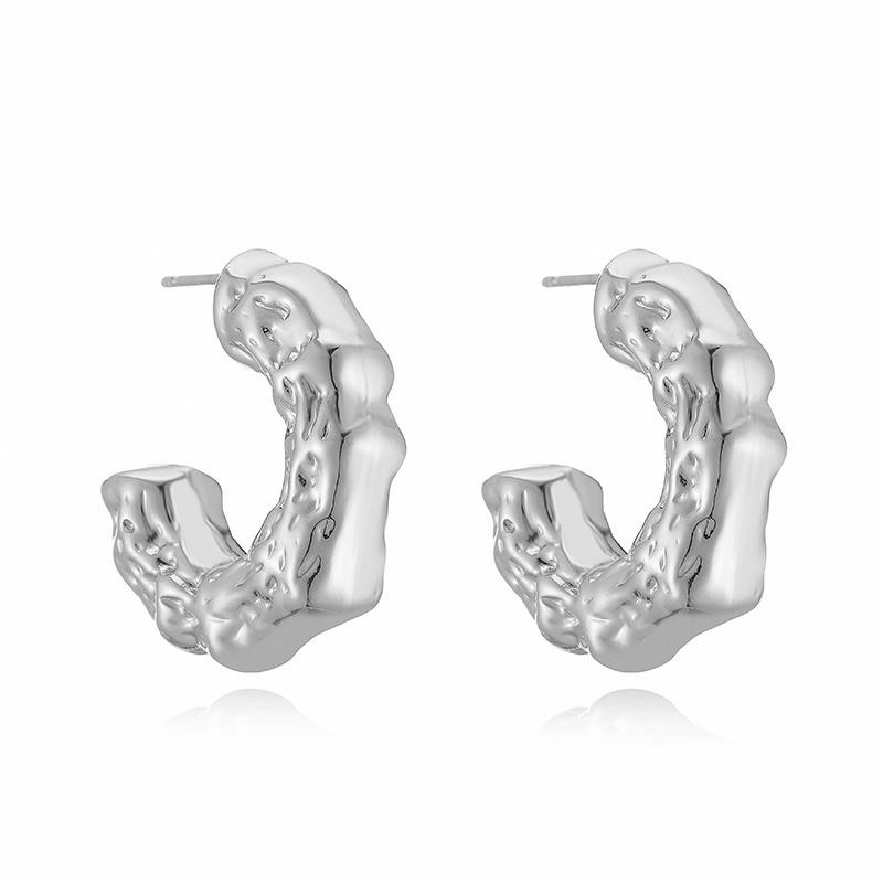 

HECHENG,Chunky Hoop Earrings for Women Gold Plated Stainless Steel Tube Thick Hoops Lightweight Zircon Gifts