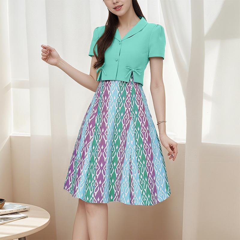 

ZANZEA Женское летнее повседневное платье с коротким рукавом и V-образным вырезом с принтом 5XL