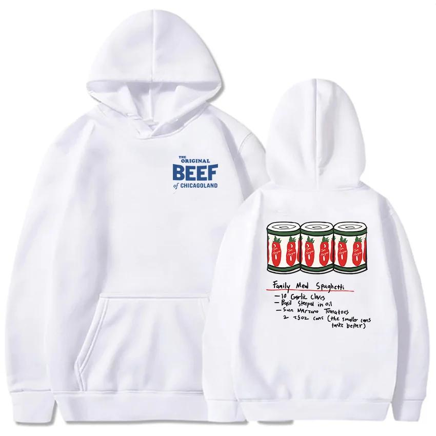 Autumn/Winter Men's Chicago Original Beef Hoodie Bear TV Drama Pattern Sportswear Moletom Long Sleeve Hoodie Warm Hoodie