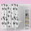 Elegant Peva Waterproof Shower Curtain With Black Peony Design For Modern Bathrooms
