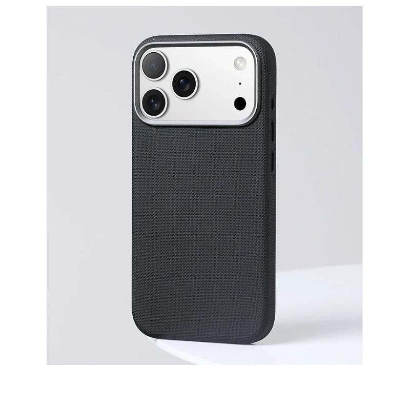 High End Minimalist Business 100%Genuine Leather Magnetic Case for IPhone 17 Pro Max 16 15 14 13 Metal Camera Lens Protect Cover