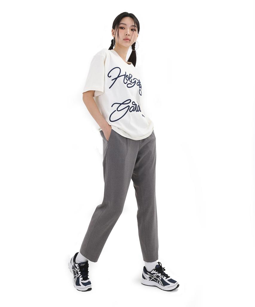 UNLC [Lightweight] Wide Silhouette Crop Slacks Gray