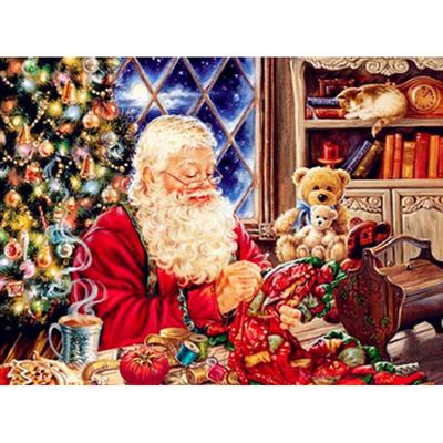 DIY 5D Diamond Painting Santa Claus Diamond Embroidery Full Round Christmas Cross Stitch