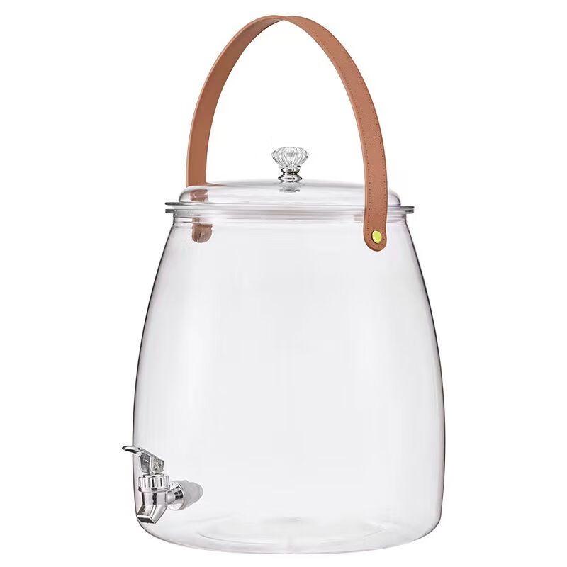 Anmu High Borosilicate Glass Cold Water Pitcher with Faucet