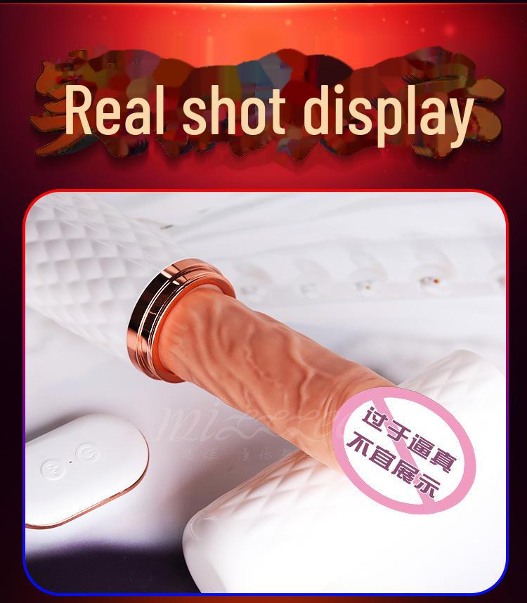 Mi Ji Yue Lang Automatic Heating Simulation Penis for Female Pleasure, Retractable Function, 48/box