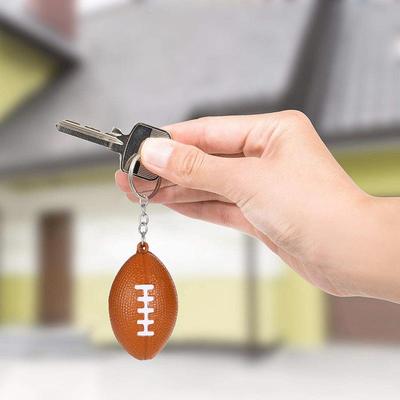 Football Ball Keychain Soft Cute Football Keychain Pendant 20pcs Sports Centerpiece Key Accessories Key Rings Decoration For