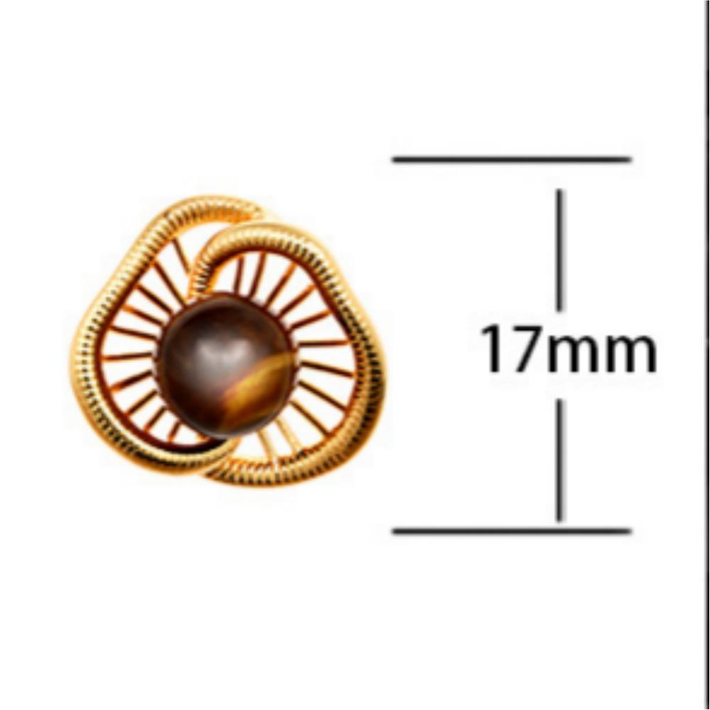 Original Retro Tiger Eye Stone Earrings for Women Gorgeous Autumn Styles Lustre Flower Earings Charm Banquet Jewelry Gifts