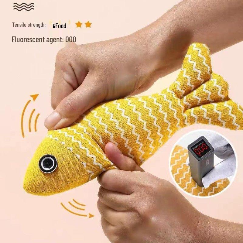 Burlap Stress Relief Simulation Fish Toy for Cats & Dogs