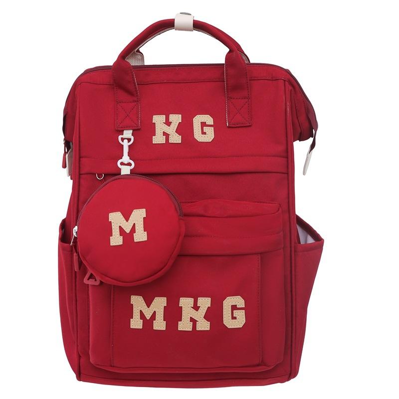 

Backpack for Women Large Capacity Junior High School and High School Students Schoolbag for College Students Campus Fashion Solid Color Backpack
