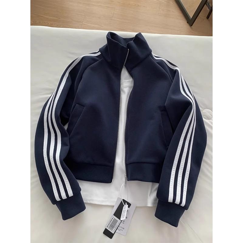 Women's Sporty Three-Stripe Baseball Jacket - Autumn 2025