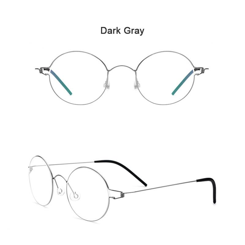 Denmark Brand Same Design Screwless Frame Women Men Round Titanium Alloy Glasses Korean Business Ultralight Eyewear