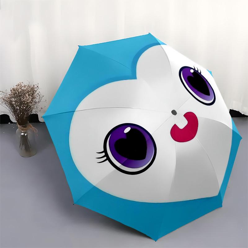 1pc Heart-shaped Plush Toy Umbrella with Plastic Handle,Suitable for All Seasons Home Travel Outdoor UmbrellaM931
