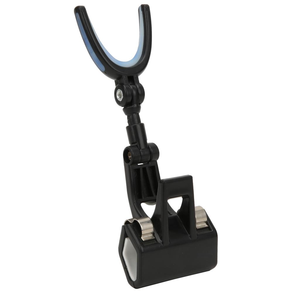 Plastic Portable Luminous Head 360 degrees Rotating Fishing Rod Bracket Holder Back Hanging Stand