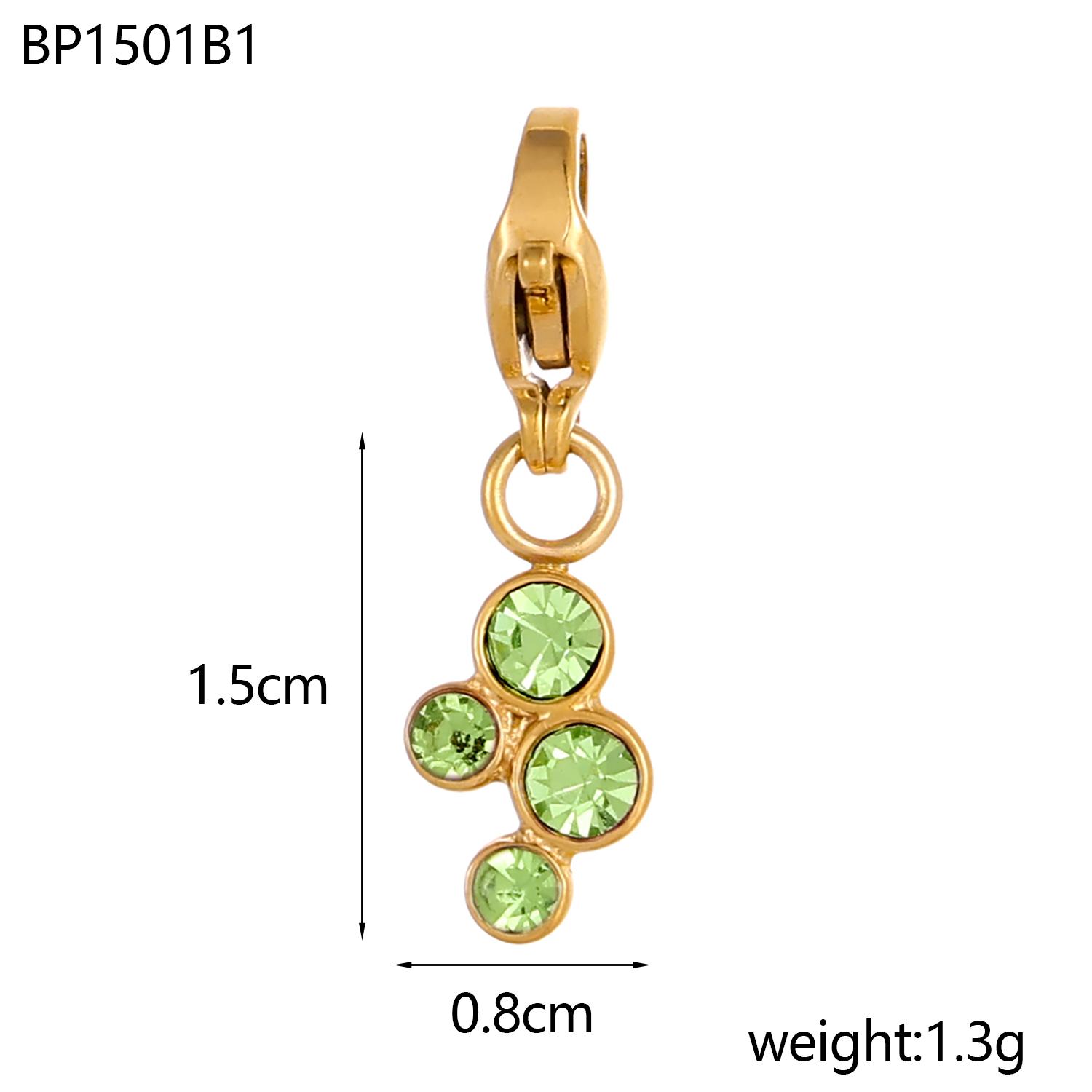 

CARLIDANA Fashionable Colorful Necklace 18K Gold Plated Rectangular December Crystal Pendant Charms for Women Jewelry Making