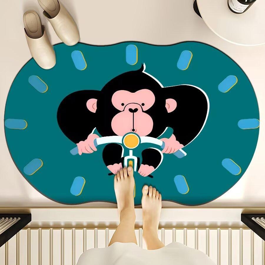Diatom Mud Pad Resistant To Dirty Toilet Bathroom Toilet Door Area Moisture-wicking Quick Drying Mat Shower Room Door Slip-resistant Mat