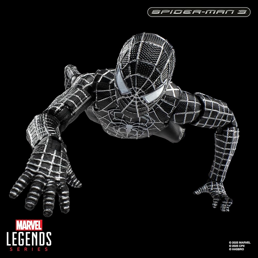 Hasbro Marvel Legends Serie "Spider-Man 3" Sammler-Actionfigur 15cm mit Spider-Man Symbiote Zubehör (G0589) Authentisch