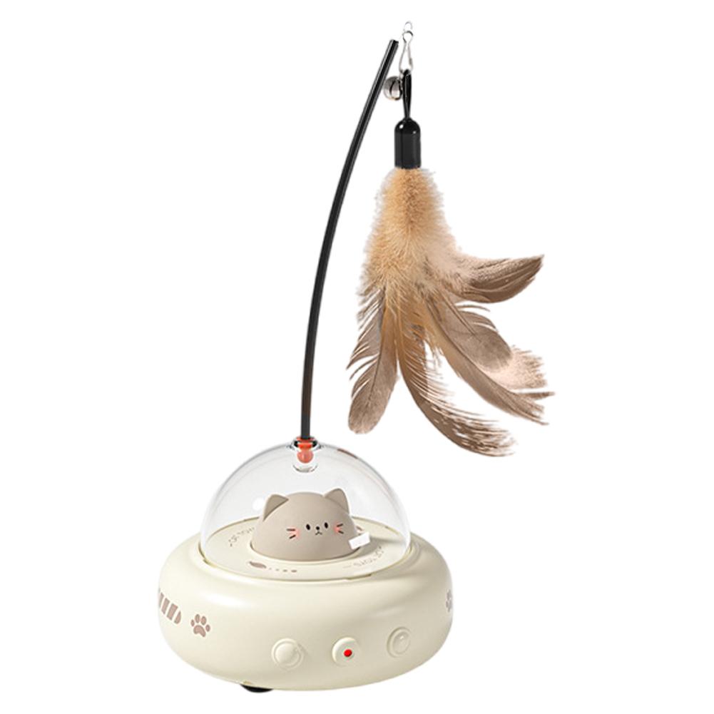 

Electric Smart Teaser Cat Toy with Feather Training Pet Toys Cat Teasing Stick for Cat Exercise Catcher Chasing Hunting