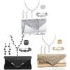 Minimalist European Style Jewelry Set With Water Diamond Embellishments For Women