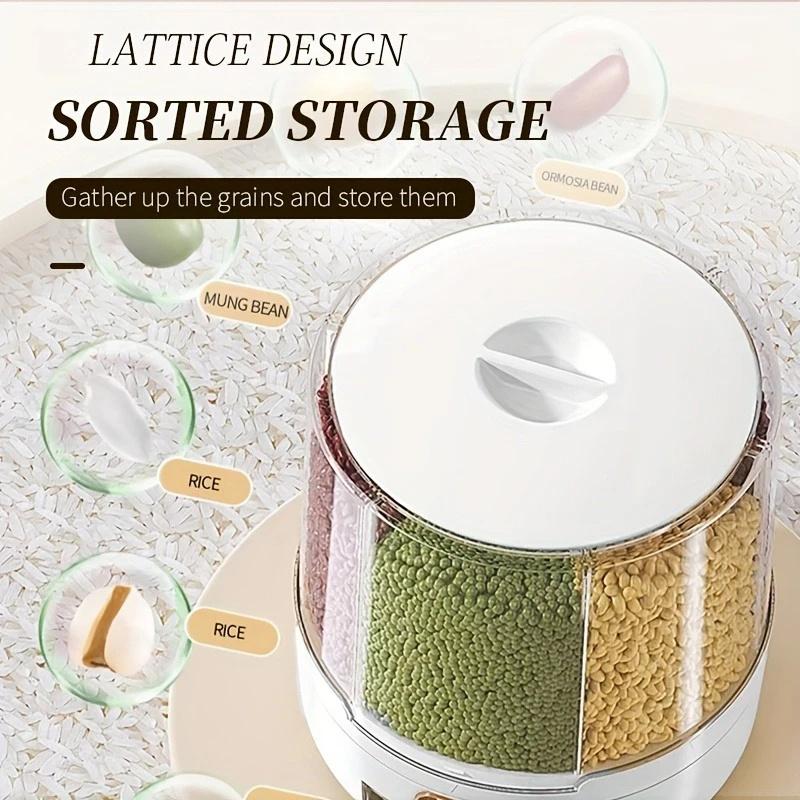 Household Grains Storage Rotary Rice Bucket Insect-proof and Moisture-proof Rice Storage Tank Household Sealed Rice Storage Box